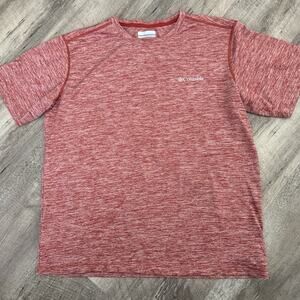 Columbia T-Shirt Mens Large Snake River Running Short Sleeve Red Heather Crew